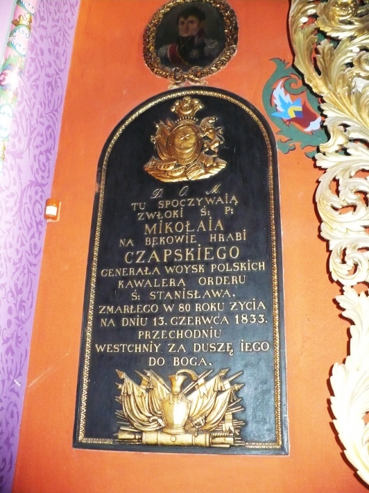 Epitafium hrabiego Czapskiego herbu Leliwa