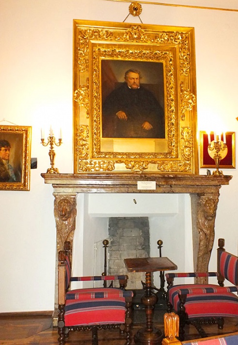 Zamek w Kórniku - salon, portret Tytusa Działyńskiego