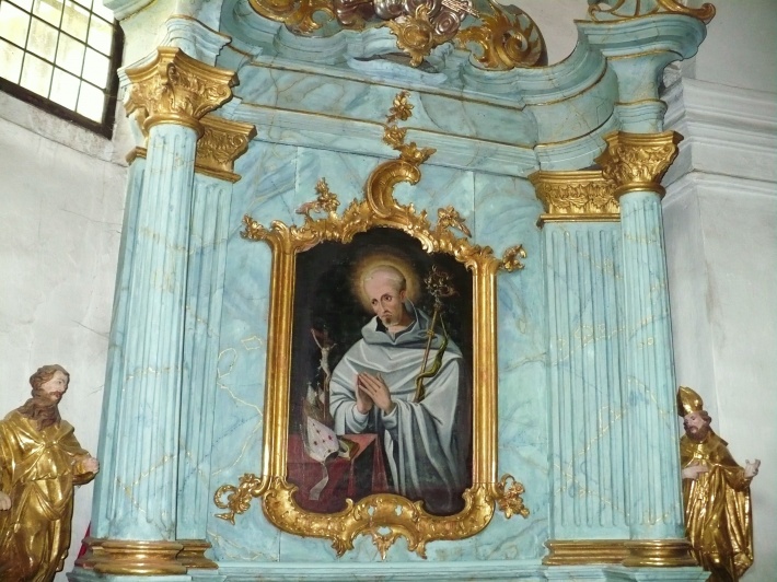 Rokokowy ołtarz-św.Bernard z Clairvaux