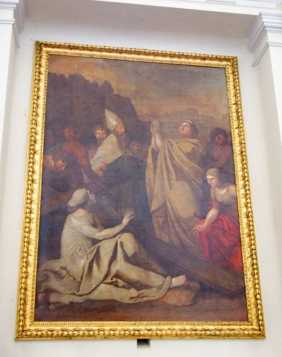 Opactwo Święty Krzyż - obraz Franciszka Smuglewicza w kościele