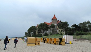 Zamek na plaży w Łebie