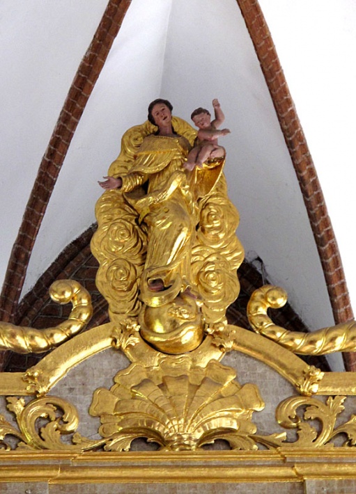 Grudziądz - kościół farny, zwieńczenie ołtarza głównego