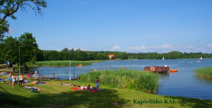 Kąpielisko w miejscowości Kal k/Węgorzewa nad brzegiem jeziora Święcajty