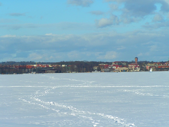 jezioro Niegocin zimą