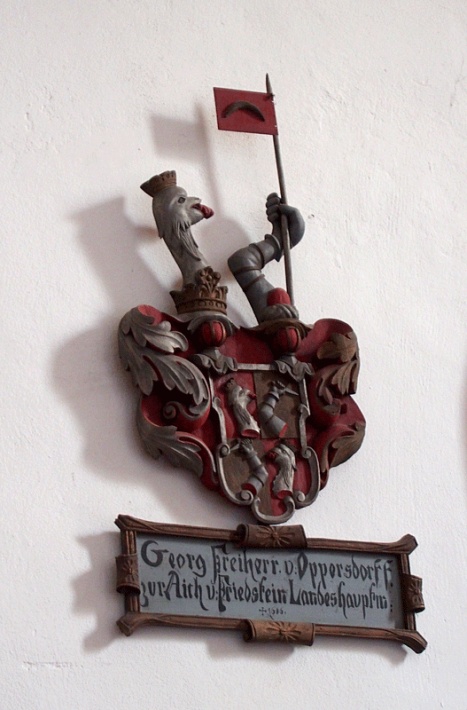 Głogówek - kościół św. Bartłomieja, kaplica Oppersdorffów, fragment drzewa genealogicznego