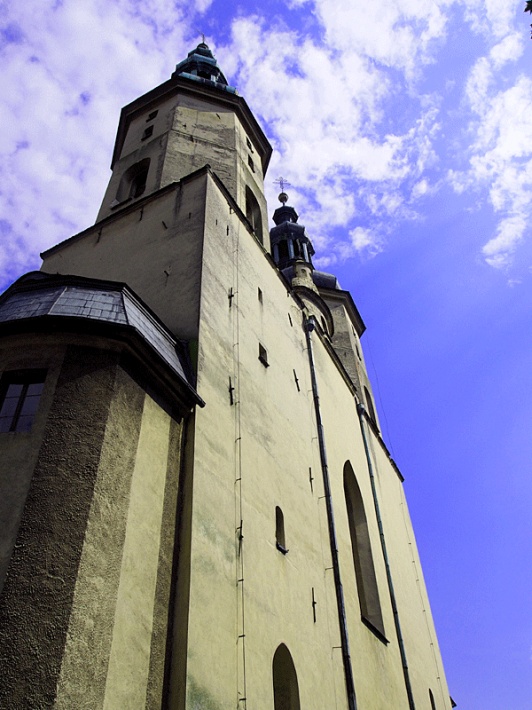 Głogówek - kościół św. Bartłomieja, zachodnia fasada z wieżami