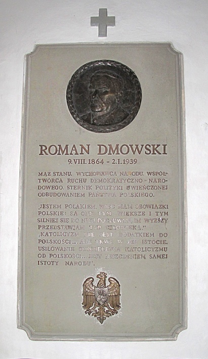 tablica pamiątkowa Romana Dmowskiego