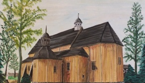 Pieranie - drewniany kościół św. Mikołaja