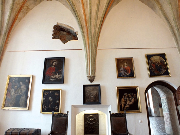 Zamek biskupi w Lidzbarku Warmińskim - sala audiencyjna, wystawa sztuki sakralnej