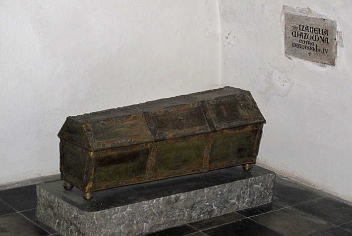 krypty św. Jana - krypta książęca, trumienka ze szczątkami Izabelli Wazówny