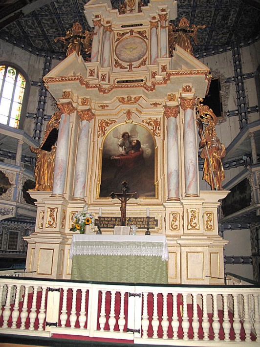 Kościół Pokoju w Jaworze - ołtarz z obrazem &quot;Jezus w Ogrójcu&quot;