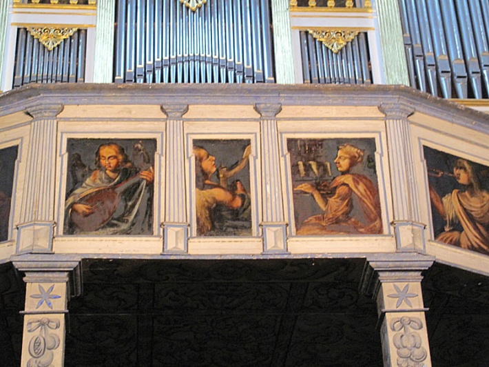 Kościół Pokoju w Jaworze - empora zachodnia chóru muzycznego