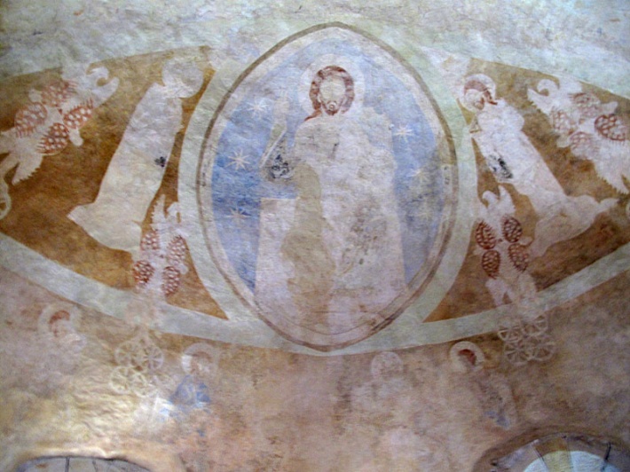 archikolegiata w Tumie - XII-wieczna polichromia na sklepieniu absydy zachodniej