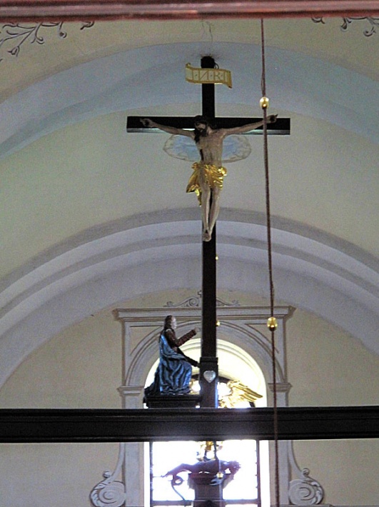 kościół Świętej Trójcy w Koniecpolu - belka tęczowa