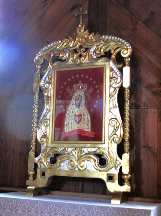 kościół św. Piotra i Pawła w Olbięcinie - ołtarz boczny, pochodzący z kaplicy dworskiej