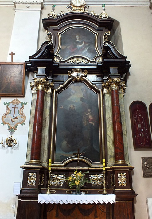 Sanktuarium MB Mirowskiej w Pińczowie - ołtarz św. Piotra z Alkantary