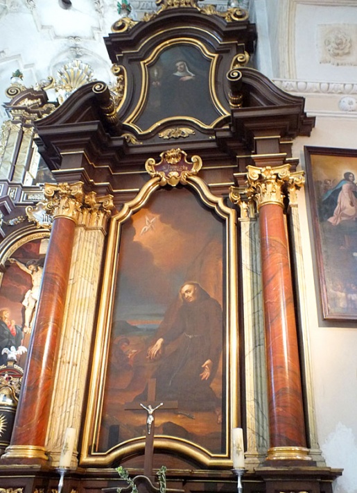 Sanktuarium MB Mirowskiej w Pińczowie - ołtarz św. Franciszka z Asyżu