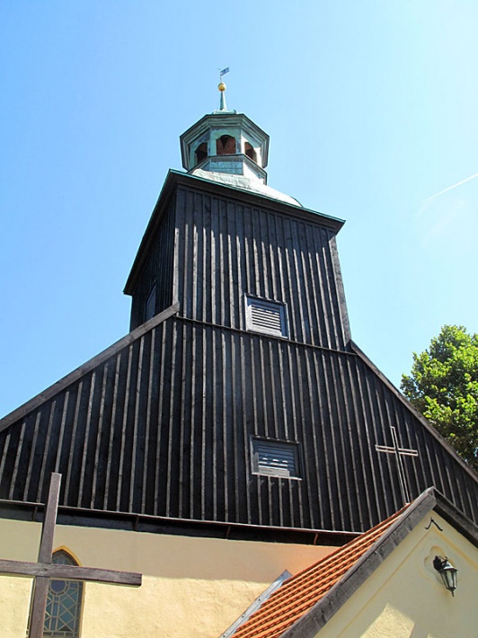 kościół Wniebowzięcia NMP w Łebie - wieża kościelna