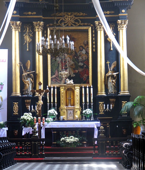 kościół św. Jakuba w Piotrkowie Trybunalskim - ołtarz główny Zaśnięcia NMP i św. Jakuba