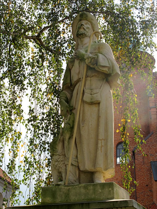 kościół obronny w Brochowie - figura św. Rocha