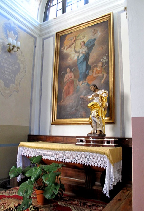 kościół św. Józefa w Klimontowie - ołtarz boczny NMP Niepokalanej
