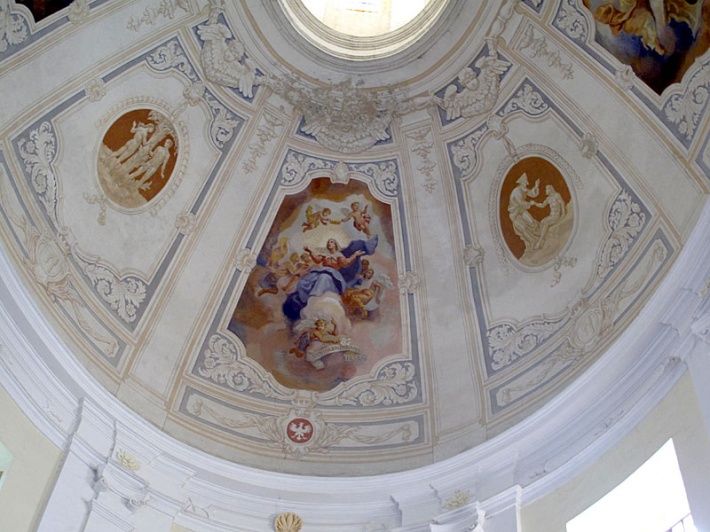 kościół św. Józefa w Klimontowie - polichromia na kopule