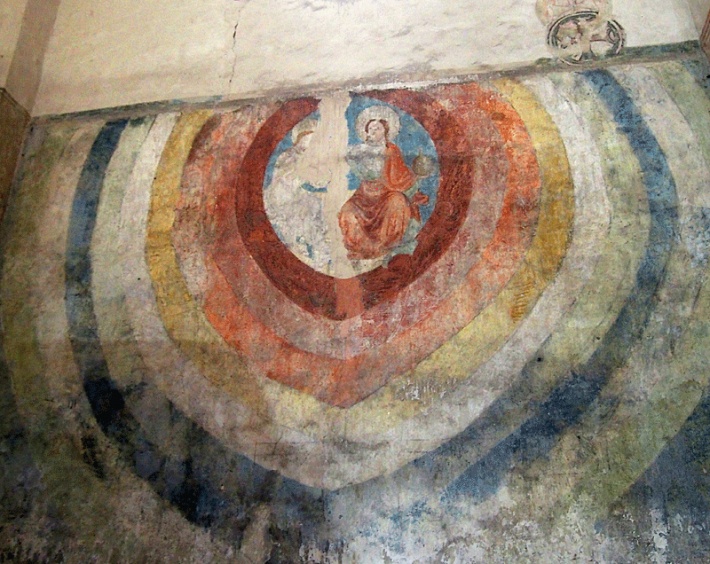 Kościół Marii Panny w Toruniu - gotyckie malowidło ścienne w nawie południowej