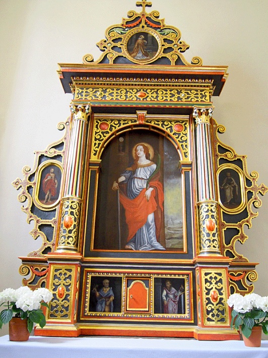 Kościół farny w Kazimierzu Dolnym - ołtarz św. Barbary w kaplicy Borkowskich