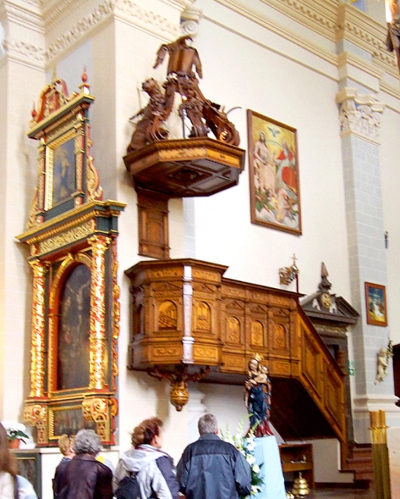 Kościół farny w Kazimierzu Dolnym - intarsjowana ambona z 1615 roku