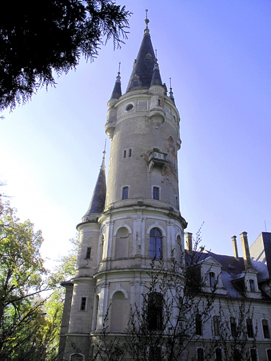 pałac Magnisów w Bożkowie - wysoka wieża