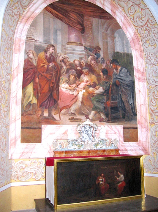 Kościół św. Józefa w Krzeszowie - ołtarz w kaplicy po stronie Smutków