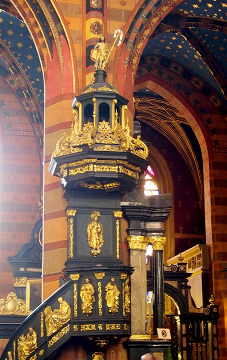 kościół Mariacki w Krakowie - barokowa ambona