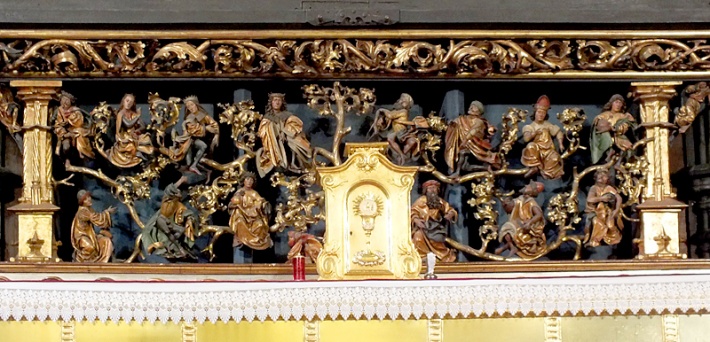 kościół Mariacki w Krakowie - ołtarz Mariacki, predella