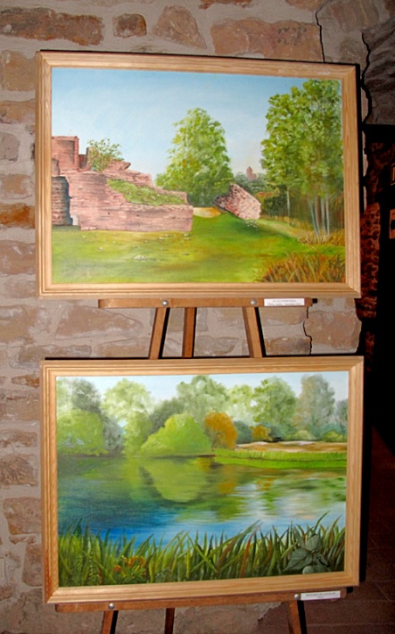 ruina zamku w Inowłodzu - wystawa malarstwa