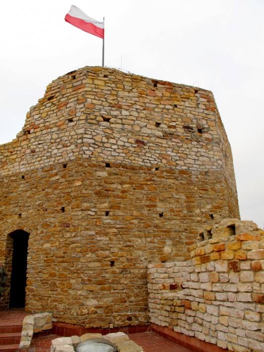 Ruina zamku w Inowłodzu - wieża oktagonalna