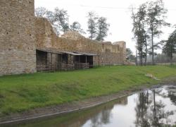 Ruina zamku w Inowłodzu - północny mur obwodowy